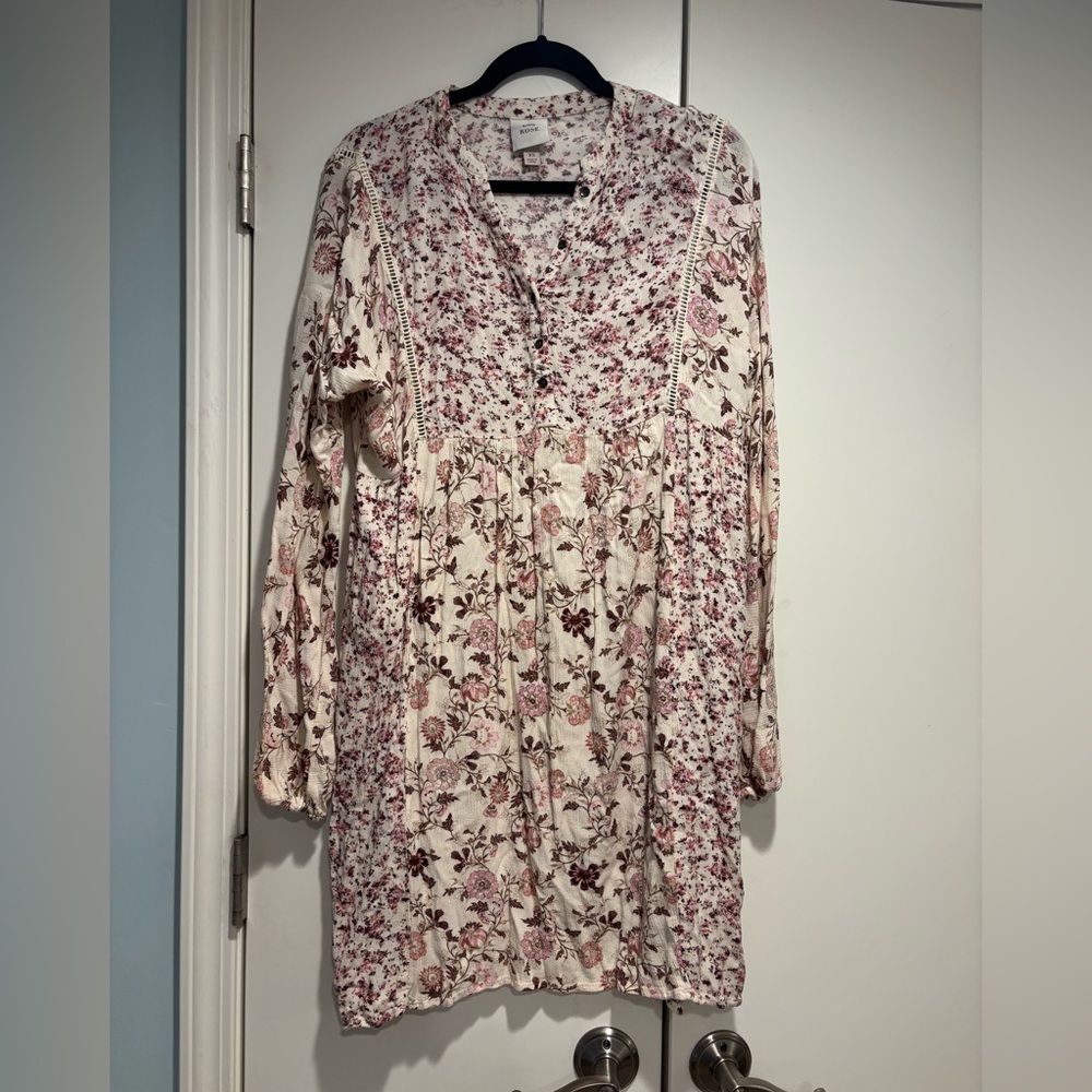 Floral Long Sleeve swing Dress